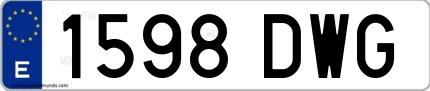 Ejemplo de matrícula española 1598 DWG