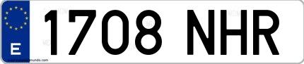 Ejemplo de matrícula española 1708 NHR