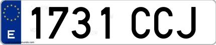 Ejemplo de matrícula española 1731 CCJ