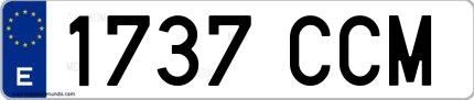 Ejemplo de matrícula española 1737 CCM