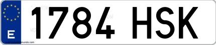 Ejemplo de matrícula española 1784 HSK