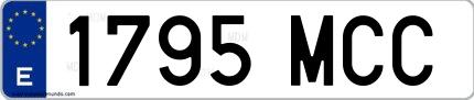 Ejemplo de matrícula española 1795 MCC