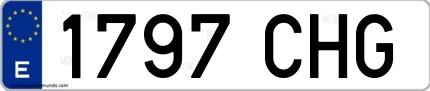 Ejemplo de matrícula española 1797 CHG