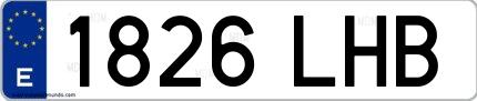 Ejemplo de matrícula española 1826 LHB