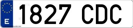 Ejemplo de matrícula española 1827 CDC