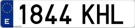 Ejemplo de matrícula española 1844 KHL