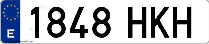 Ejemplo de matrícula española 1848 HKH