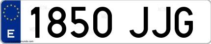 Ejemplo de matrícula española 1850 JJG