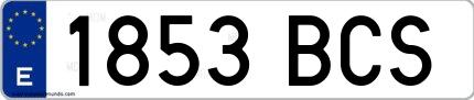 Ejemplo de matrícula española 1853 BCS