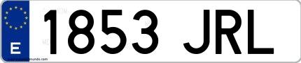 Ejemplo de matrícula española 1853 JRL