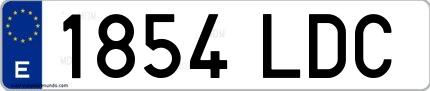 Ejemplo de matrícula española 1854 LDC