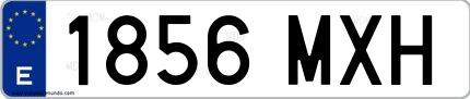 Ejemplo de matrícula española 1856 MXH
