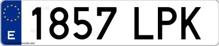 Ejemplo de matrícula española 1857 LPK