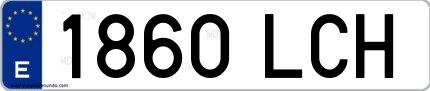 Ejemplo de matrícula española 1860 LCH