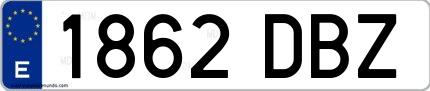 Ejemplo de matrícula española 1862 DBZ