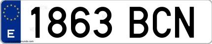 Ejemplo de matrícula española 1863 BCN