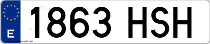 Ejemplo de matrícula española 1863 HSH