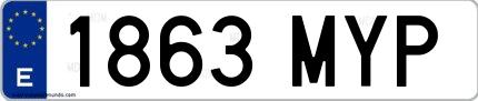 Ejemplo de matrícula española 1863 MYP