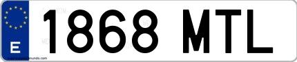 Ejemplo de matrícula española 1868 MTL