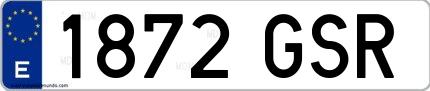 Ejemplo de matrícula española 1872 GSR