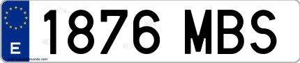 Ejemplo de matrícula española 1876 MBS