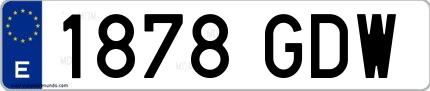 Ejemplo de matrícula española 1878 GDW