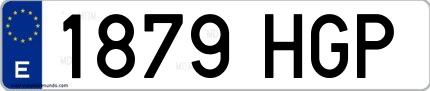 Ejemplo de matrícula española 1879 HGP
