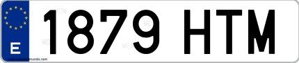 Ejemplo de matrícula española 1879 HTM