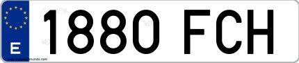 Ejemplo de matrícula española 1880 FCH