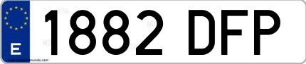 Ejemplo de matrícula española 1882 DFP