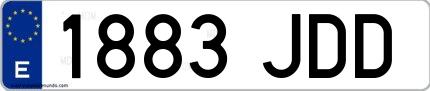 Ejemplo de matrícula española 1883 JDD