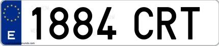 Ejemplo de matrícula española 1884 CRT