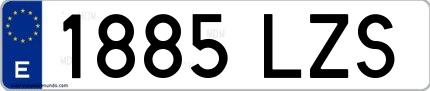 Ejemplo de matrícula española 1885 LZS