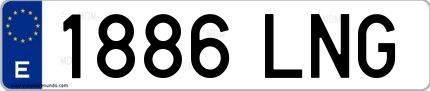 Ejemplo de matrícula española 1886 LNG