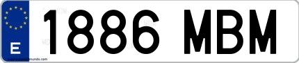 Ejemplo de matrícula española 1886 MBM