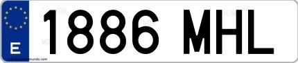 Ejemplo de matrícula española 1886 MHL