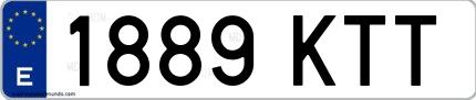 Ejemplo de matrícula española 1889 KTT