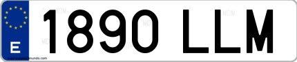Ejemplo de matrícula española 1890 LLM