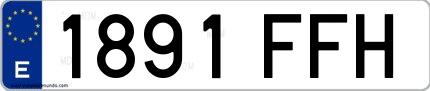 Ejemplo de matrícula española 1891 FFH