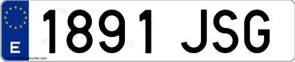 Ejemplo de matrícula española 1891 JSG