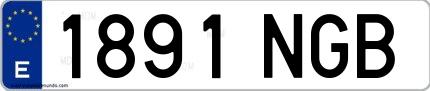 Ejemplo de matrícula española 1891 NGB