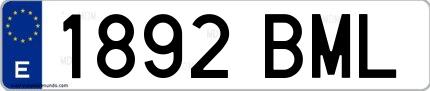 Ejemplo de matrícula española 1892 BML