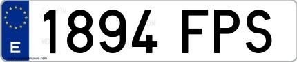 Ejemplo de matrícula española 1894 FPS