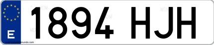 Ejemplo de matrícula española 1894 HJH