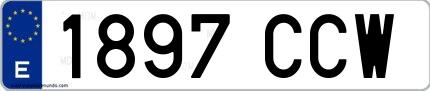 Ejemplo de matrícula española 1897 CCW