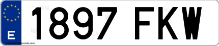 Ejemplo de matrícula de coche ordinaria 1897 FKW