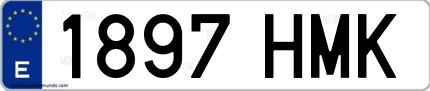 Ejemplo de matrícula española 1897 HMK