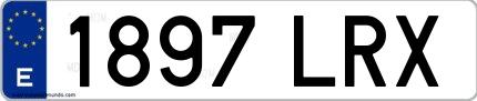 Ejemplo de matrícula española 1897 LRX