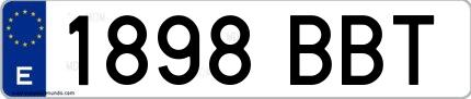 Ejemplo de matrícula española 1898 BBT