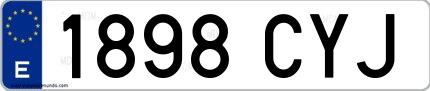 Ejemplo de matrícula española 1898 CYJ